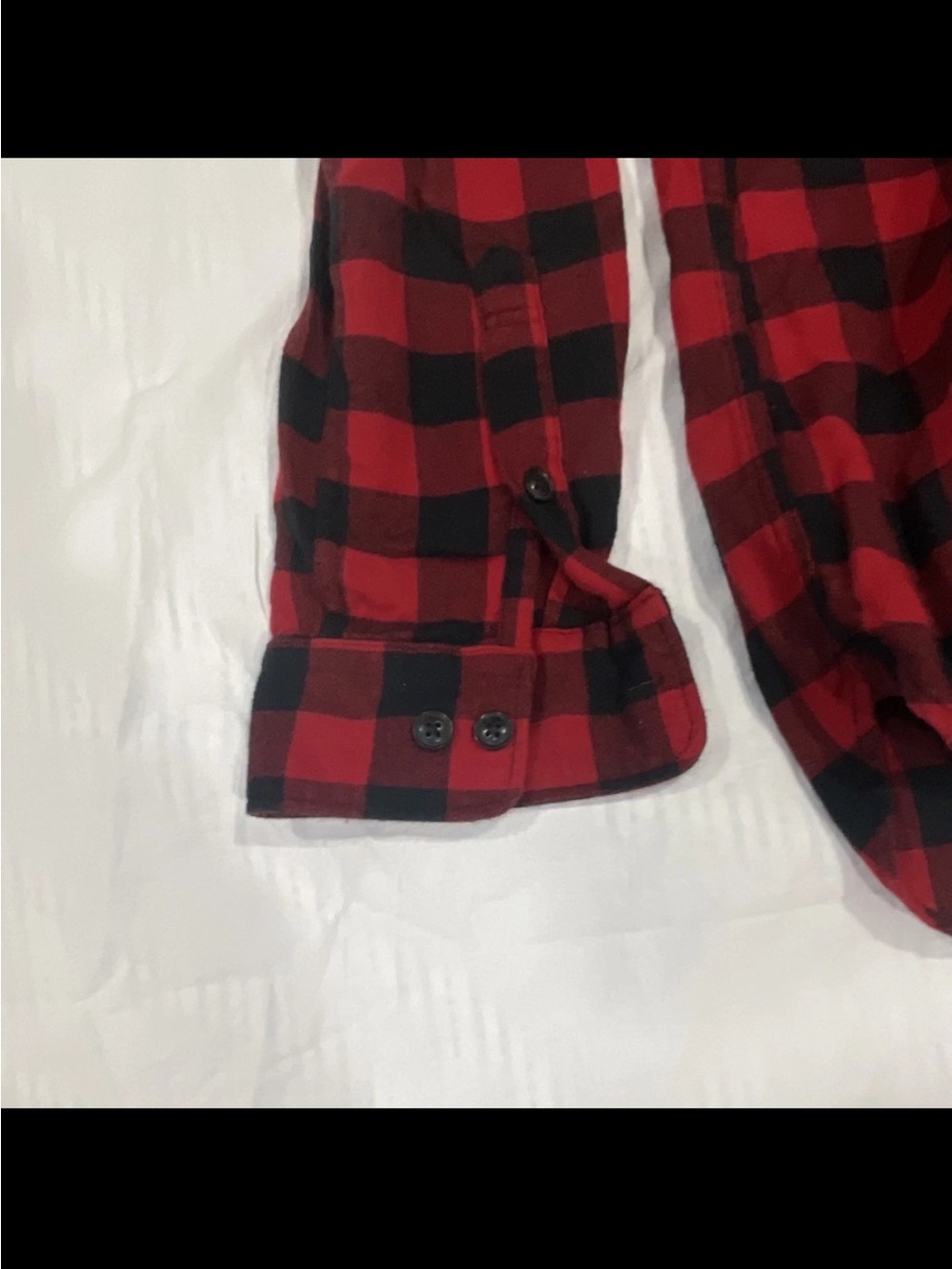 Uniqlo Red and Black Buffalo Plaid Button-Down Shirt - Men - Picture 3 of 5
